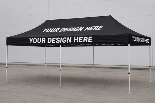 Custom 10x20 canopy product photo with Your Design Here print