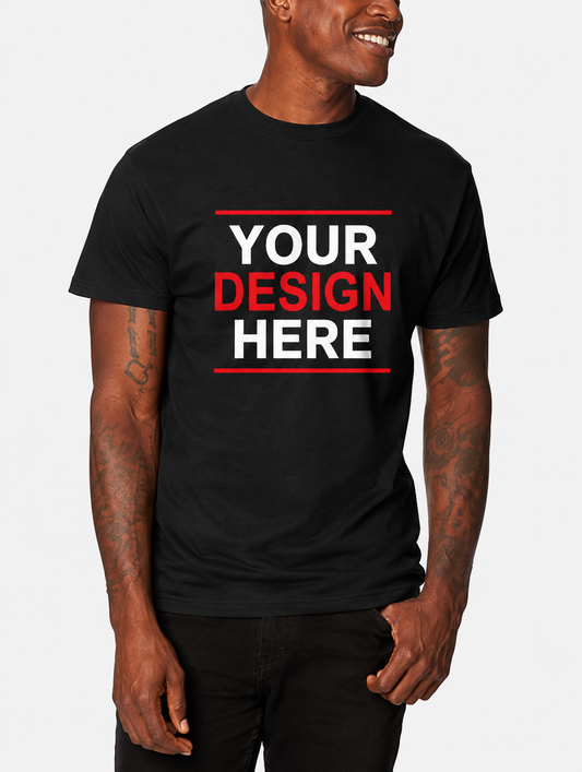 Premium custom black tee product photo